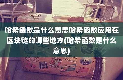 哈希函数是什么意思哈希函数应用在区块链的哪些地方(哈希函数是什么意思)