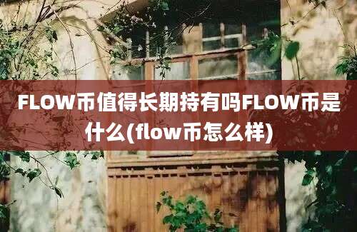 FLOW币值得长期持有吗FLOW币是什么(flow币怎么样)