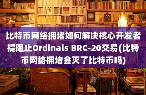 比特币网络拥堵如何解决核心开发者提阻止Ordinals BRC-20交易(比特币网络拥堵会灭了比特币吗)