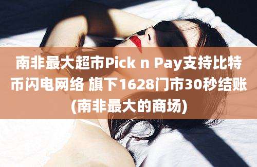 南非最大超市Pick n Pay支持比特币闪电网络 旗下1628门市30秒结账(南非最大的商场)