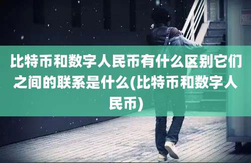 比特币和数字人民币有什么区别它们之间的联系是什么(比特币和数字人民币)