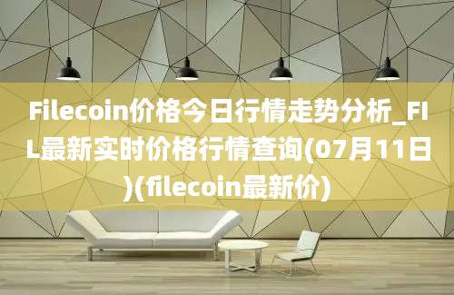 Filecoin价格今日行情走势分析_FIL最新实时价格行情查询(07月11日)(filecoin最新价)