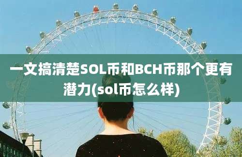 一文搞清楚SOL币和BCH币那个更有潜力(sol币怎么样)