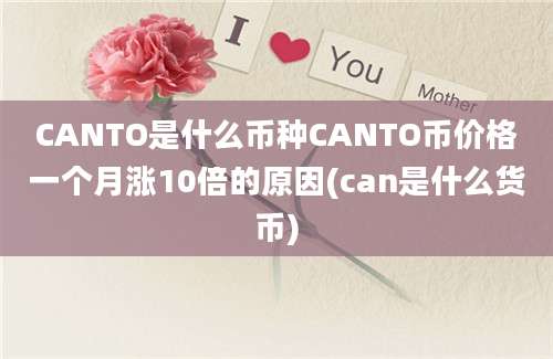 CANTO是什么币种CANTO币价格一个月涨10倍的原因(can是什么货币)