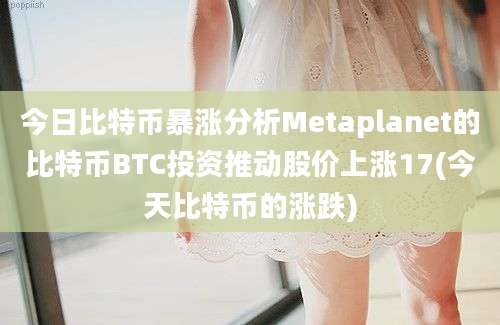 今日比特币暴涨分析Metaplanet的比特币BTC投资推动股价上涨17(今天比特币的涨跌)