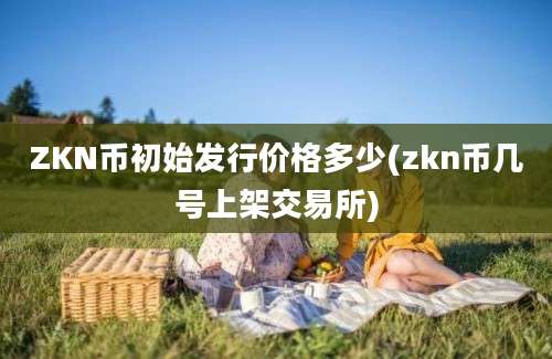 ZKN币初始发行价格多少(zkn币几号上架交易所)