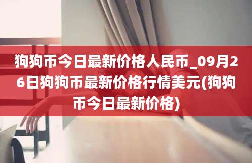 狗狗币今日最新价格人民币_09月26日狗狗币最新价格行情美元(狗狗币今日最新价格)