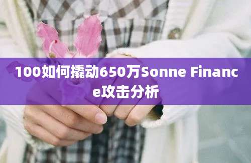 100如何撬动650万Sonne Finance攻击分析