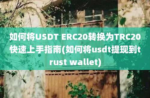 如何将USDT ERC20转换为TRC20快速上手指南(如何将usdt提现到trust wallet)