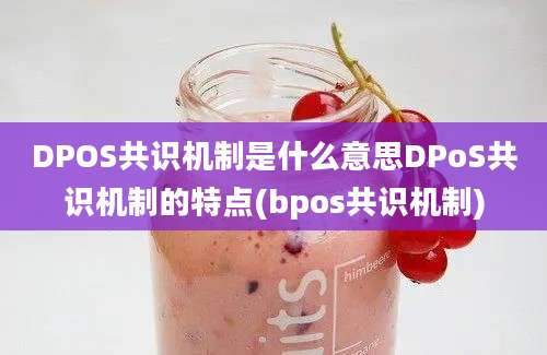 DPOS共识机制是什么意思DPoS共识机制的特点(bpos共识机制)