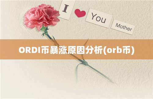 ORDI币暴涨原因分析(orb币)