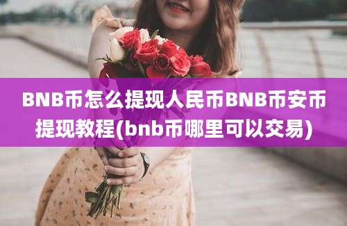 BNB币怎么提现人民币BNB币安币提现教程(bnb币哪里可以交易)