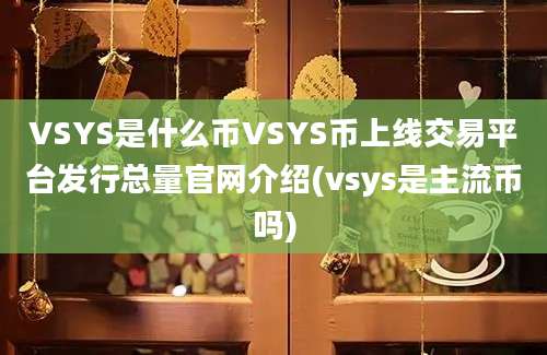 VSYS是什么币VSYS币上线交易平台发行总量官网介绍(vsys是主流币吗)