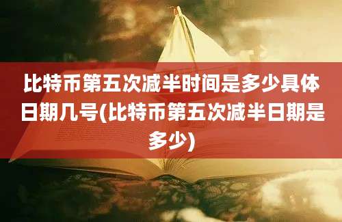 比特币第五次减半时间是多少具体日期几号(比特币第五次减半日期是多少)