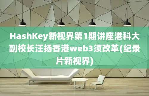 HashKey新视界第1期讲座港科大副校长汪扬香港web3须改革(纪录片新视界)