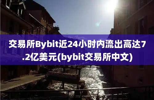 交易所Bybit近24小时内流出高达7.2亿美元(bybit交易所中文)