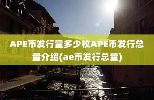 APE币发行量多少枚APE币发行总量介绍(ae币发行总量)