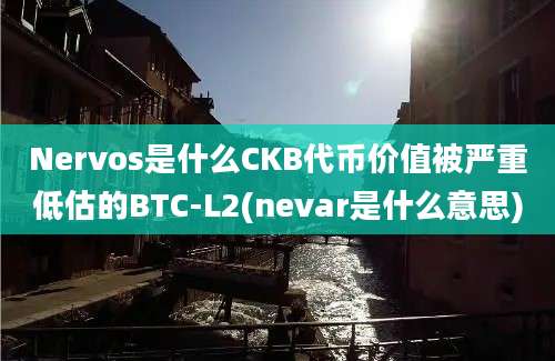 Nervos是什么CKB代币价值被严重低估的BTC-L2(nevar是什么意思)