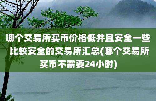 哪个交易所买币价格低并且安全一些 比较安全的交易所汇总(哪个交易所买币不需要24小时)