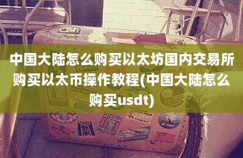 中国大陆怎么购买以太坊国内交易所购买以太币操作教程(中国大陆怎么购买usdt)