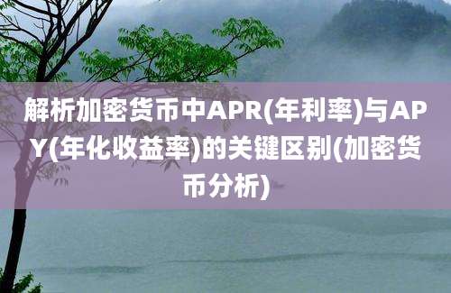 解析加密货币中APR(年利率)与APY(年化收益率)的关键区别(加密货币分析)