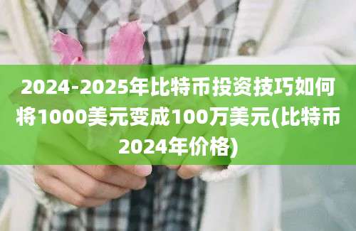 2024-2025年比特币投资技巧如何将1000美元变成100万美元(比特币2024年价格)