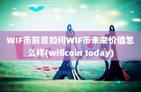 WIF币前景如何WIF币未来价值怎么样(wificoin today)