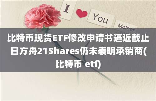 比特币现货ETF修改申请书逼近截止日方舟21Shares仍未表明承销商(比特币 etf)