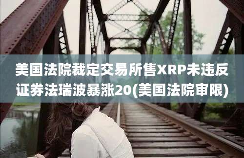 美国法院裁定交易所售XRP未违反证券法瑞波暴涨20(美国法院审限)