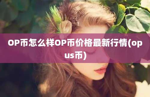 OP币怎么样OP币价格最新行情(opus币)