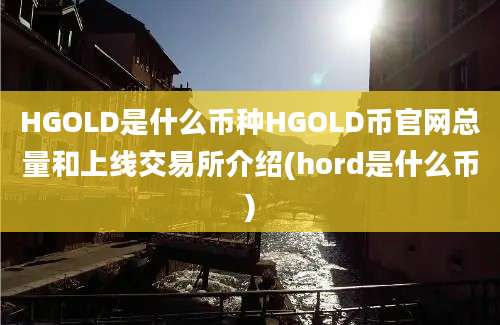 HGOLD是什么币种HGOLD币官网总量和上线交易所介绍(hord是什么币)