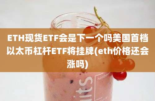 ETH现货ETF会是下一个吗美国首档以太币杠杆ETF将挂牌(eth价格还会涨吗)