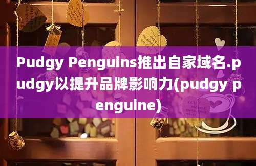 Pudgy Penguins推出自家域名.pudgy以提升品牌影响力(pudgy penguine)