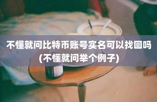 不懂就问比特币账号实名可以找回吗(不懂就问举个例子)