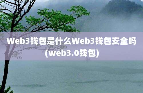 Web3钱包是什么Web3钱包安全吗(web3.0钱包)