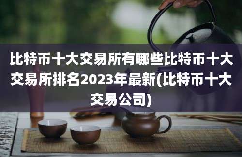 比特币十大交易所有哪些比特币十大交易所排名2023年最新(比特币十大交易公司)