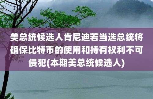 美总统候选人肯尼迪若当选总统将确保比特币的使用和持有权利不可侵犯(本期美总统候选人)