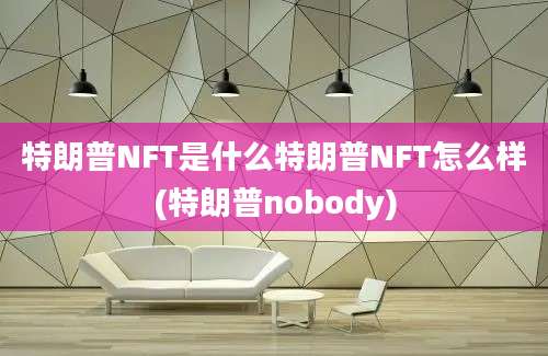 特朗普NFT是什么特朗普NFT怎么样(特朗普nobody)