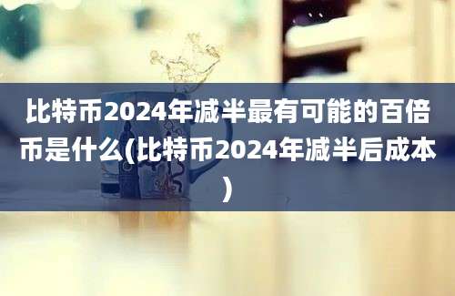 比特币2024年减半最有可能的百倍币是什么(比特币2024年减半后成本)