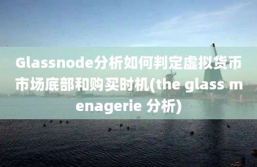 Glassnode分析如何判定虚拟货币市场底部和购买时机(the glass menagerie 分析)