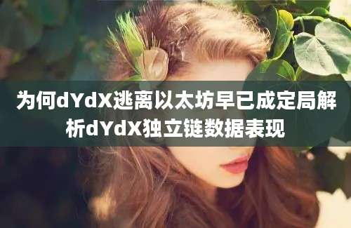 为何dYdX逃离以太坊早已成定局解析dYdX独立链数据表现