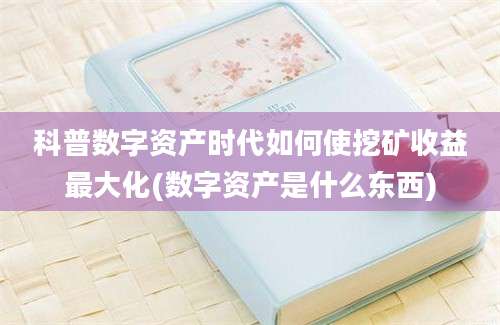 科普数字资产时代如何使挖矿收益最大化(数字资产是什么东西)