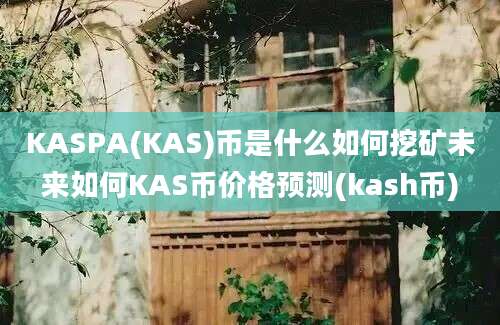 KASPA(KAS)币是什么如何挖矿未来如何KAS币价格预测(kash币)