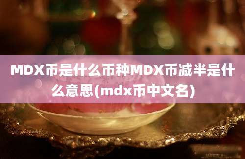 MDX币是什么币种MDX币减半是什么意思(mdx币中文名)