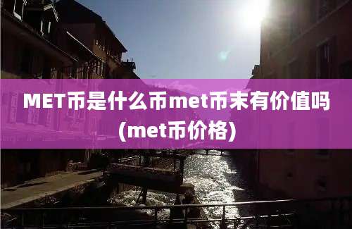 MET币是什么币met币末有价值吗(met币价格)