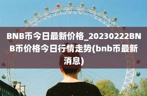 BNB币今日最新价格_20230222BNB币价格今日行情走势(bnb币最新消息)