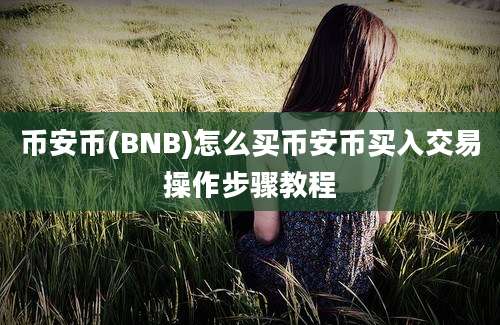 币安币(BNB)怎么买币安币买入交易操作步骤教程