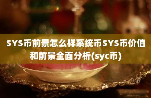 SYS币前景怎么样系统币SYS币价值和前景全面分析(syc币)