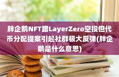 胖企鹅NFT蹭LayerZero空投但代币分配提案引起社群极大反弹(胖企鹅是什么意思)