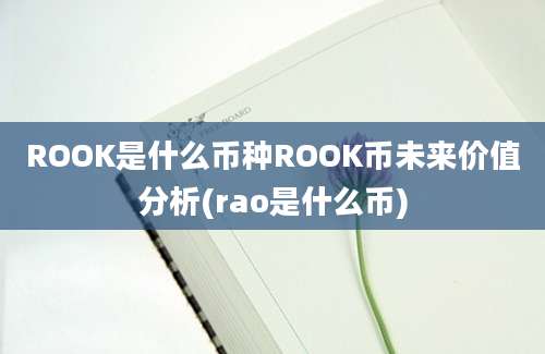 ROOK是什么币种ROOK币未来价值分析(rao是什么币)